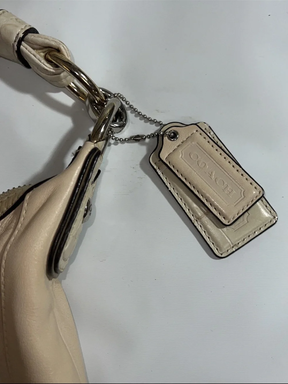 Coach Kristin Leather Spectator Hobo Handbag